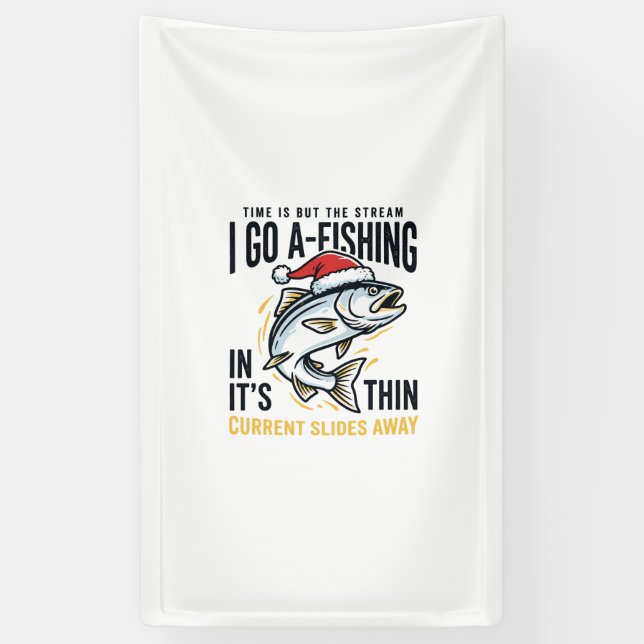 Weihnachtsangler-Stream-Zitat-Design Banner (Vertikal)