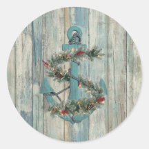 Weihnachtsanker-Rundsticker