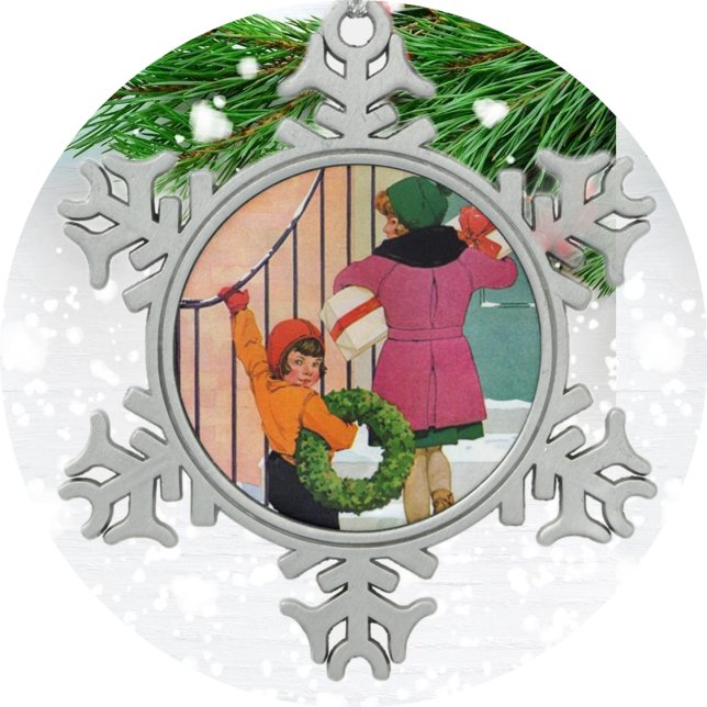 Weihnachtsanker Schneeflocken Zinn-Ornament (Von Creator hochgeladen)
