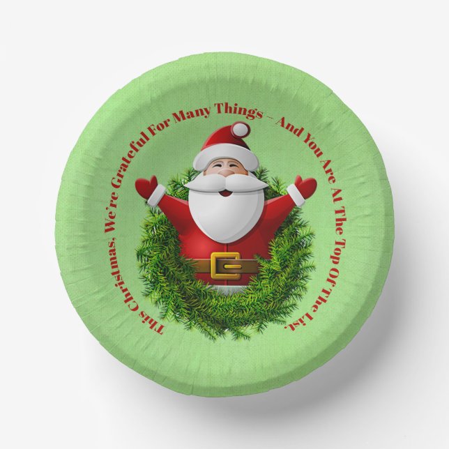 Weihnachtsankündigung Business Office Weihnachten Pappteller (Vorderseite)