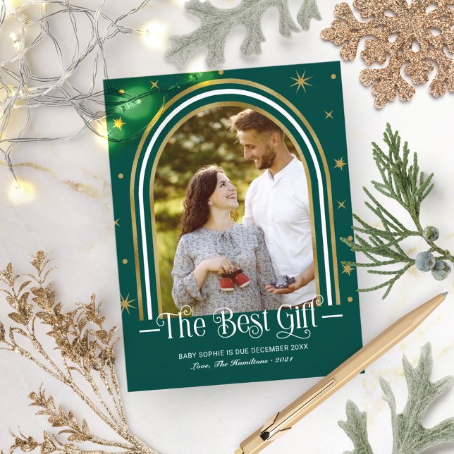 Weihnachtsankündigung von Arch Frame Feiertagspostkarte (Von Creator hochgeladen)