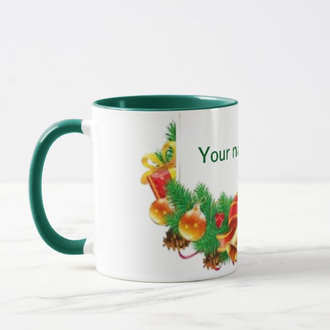 Weihnachtsanpassbare Tasse (Links)
