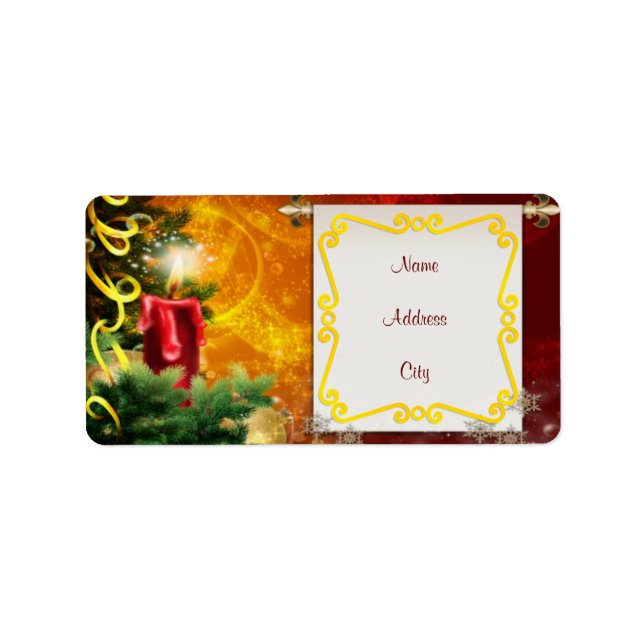 Weihnachtsanschrift Adressaufkleber (Vorne)