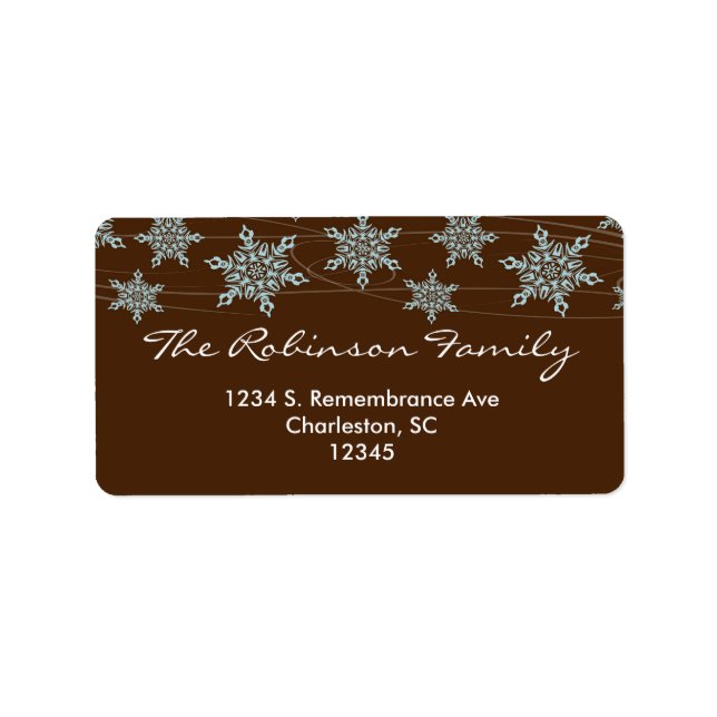 Weihnachtsanschrift für Winterwinde Adressaufkleber (Vorne)