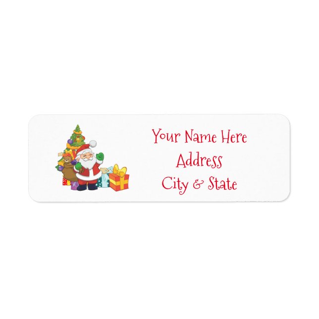 Weihnachtsanschrift Labels/Weihnachtsmann (Vorne)