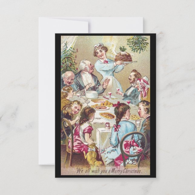 Weihnachtsanstrich Abendessen Einladung (Vorderseite)