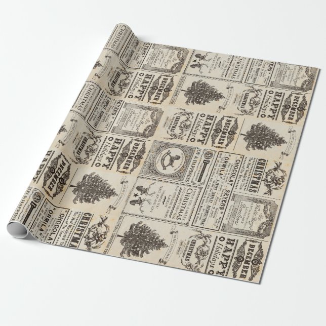 Weihnachtsanzeigepapier Geschenkpapier (Ungerollt)