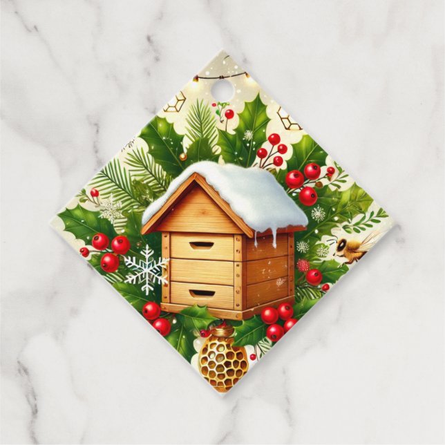 Weihnachtsanzugstempel | Bearbeiten von Text Geschenkanhänger (Vorderseite)