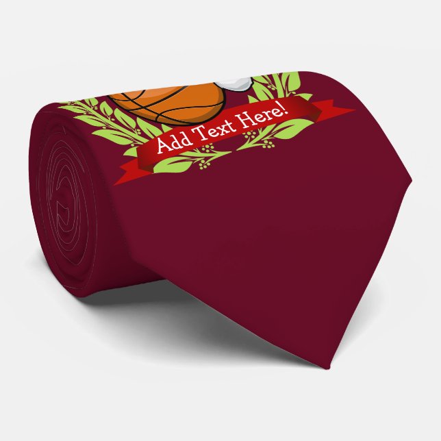 Weihnachtsart-Basketball Krawatte (Gerollt)