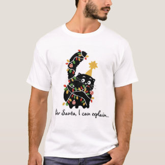 Weihnachtsästhetik Santa Katze Niedlich Lustig T-Shirt