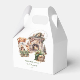 Weihnachtsatmosphäre in Aquarellen Personalisiert Geschenkschachtel