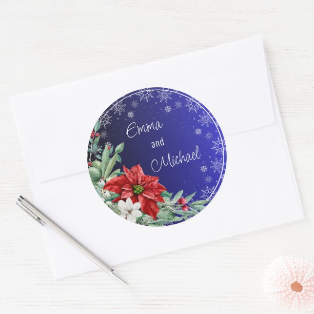 Weihnachtsaufenthalt Runder Aufkleber (Umschlag)