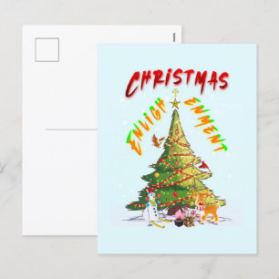 Weihnachtsaufklärung Feiertagspostkarte