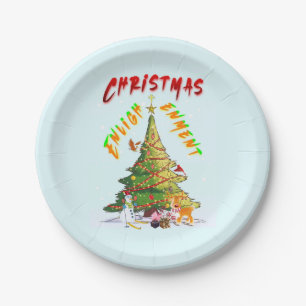Weihnachtsaufklärung Pappteller