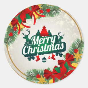 Weihnachtsaufkleber 2023 runder aufkleber