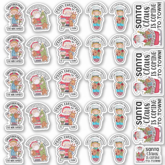 Weihnachtsaufkleber Aufkleber (Vorderseite)