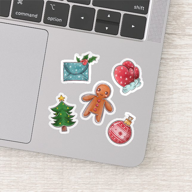 Weihnachtsaufkleber Aufkleber (Detail)