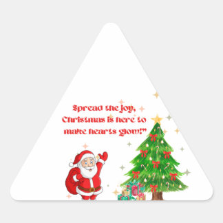 Weihnachtsaufkleber Dreieckiger Aufkleber
