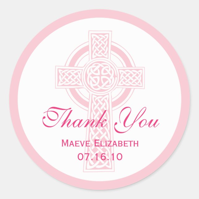 Weihnachtsaufkleber, Dusche oder Erste Kommune Runder Aufkleber (Vorderseite)