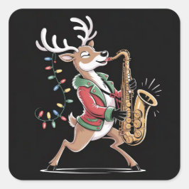 Weihnachtsaufkleber - Feierliche Etiketten & Feier Quadratischer Aufkleber