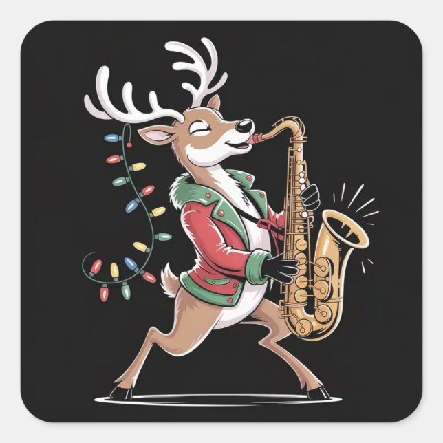 Weihnachtsaufkleber - Feierliche Etiketten & Feier Quadratischer Aufkleber (Vorderseite)