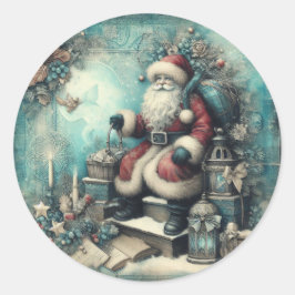 Weihnachtsaufkleber - Feierliche Etiketten & Feier Runder Aufkleber