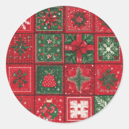 Weihnachtsaufkleber - Feierliche Etiketten & Feier Runder Aufkleber
