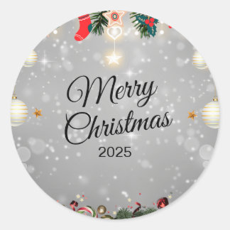 Weihnachtsaufkleber – Festliches Feiertags-Dekor Runder Aufkleber