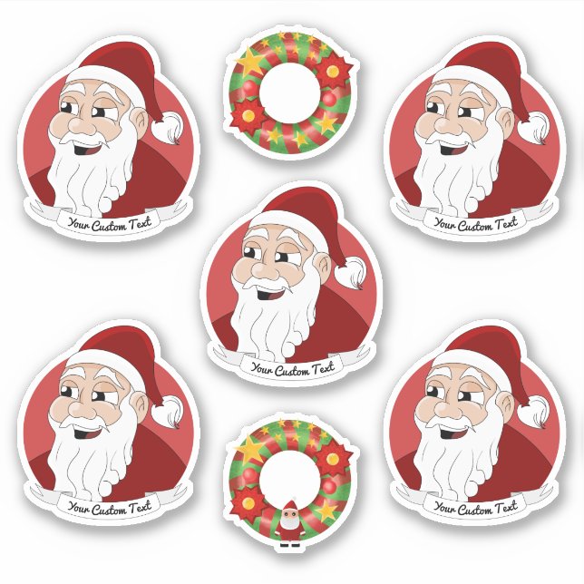 Weihnachtsaufkleber für den WeihnachtsCartoon Aufkleber (Vorderseite)