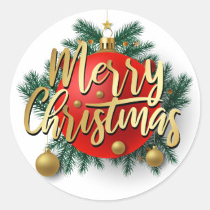 Weihnachtsaufkleber für die Geschenketikettierung Runder Aufkleber