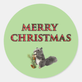 Weihnachtsaufkleber für süße Tiere Runder Aufkleber