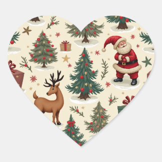 Weihnachtsaufkleber Herz-Aufkleber