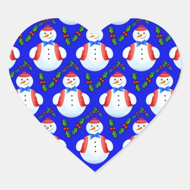 Weihnachtsaufkleber Herz-Aufkleber (Vorderseite)