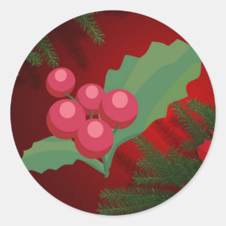 Weihnachtsaufkleber, Ihr eigener Text Runder Aufkleber