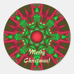 Weihnachtsaufkleber mit Text Runder Aufkleber