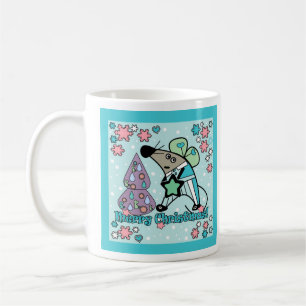 Weihnachtsaufkleber, neues Jahr Kaffeetasse