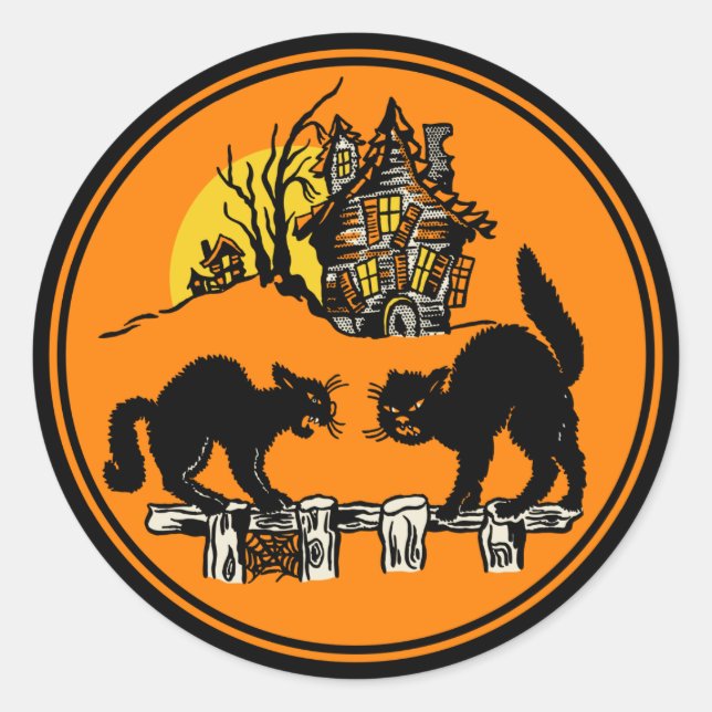 Weihnachtsaufkleber oder -aufkleber runder aufkleber (Vorderseite)