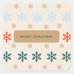 Weihnachtsaufkleber Quadratischer Aufkleber