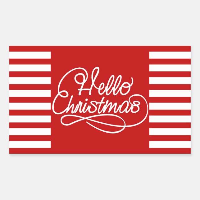 Weihnachtsaufkleber Rechteckiger Aufkleber (Vorderseite)