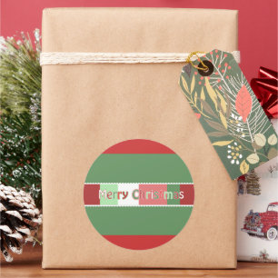 Weihnachtsaufkleber rot angezeigt, aber Sie wählen Runder Aufkleber