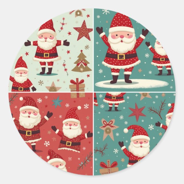 Weihnachtsaufkleber Runder Aufkleber (Vorderseite)