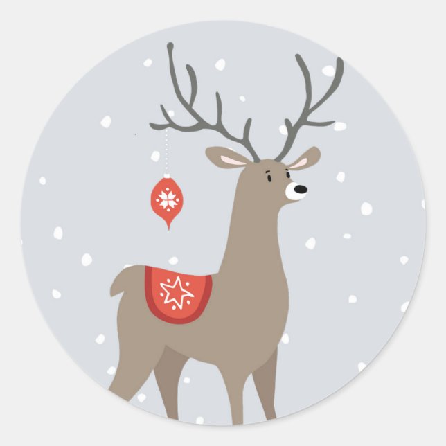 Weihnachtsaufkleber Runder Aufkleber (Vorderseite)