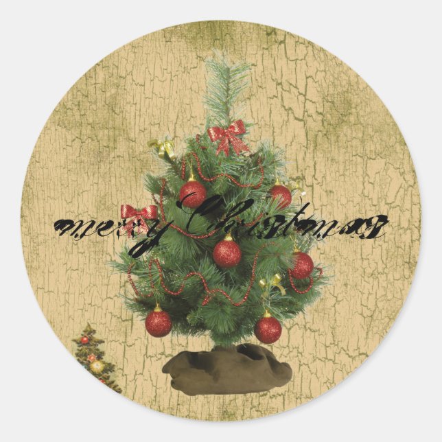 Weihnachtsaufkleber Runder Aufkleber (Vorderseite)