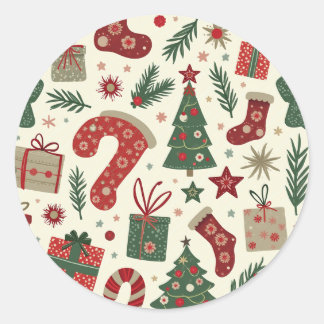 Weihnachtsaufkleber Runder Aufkleber