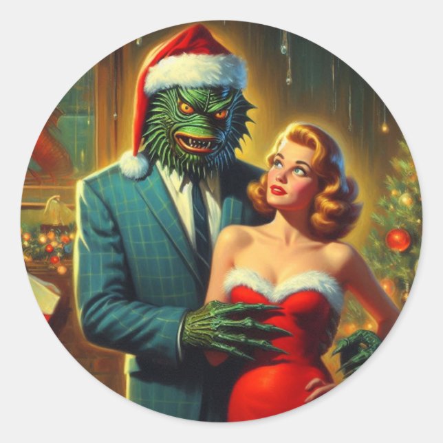 Weihnachtsaufkleber Runder Aufkleber (Vorderseite)