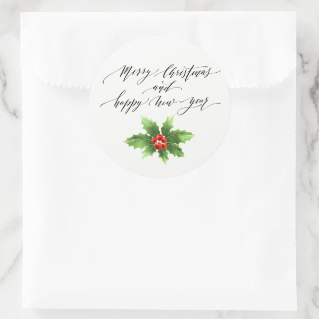 Weihnachtsaufkleber Runder Aufkleber (Tasche)