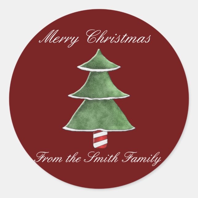 Weihnachtsaufkleber Runder Aufkleber (Vorderseite)