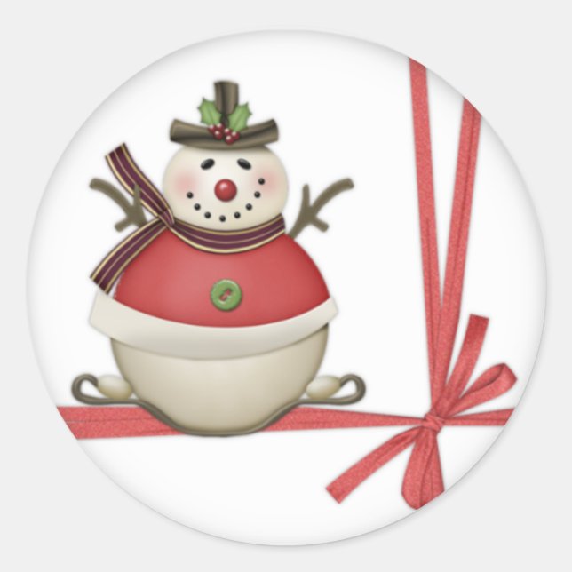 Weihnachtsaufkleber Runder Aufkleber (Vorderseite)