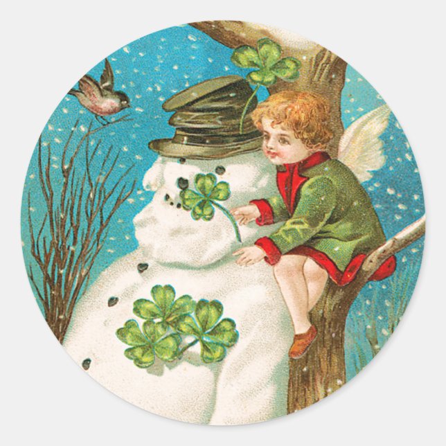 Weihnachtsaufkleber Runder Aufkleber (Vorderseite)