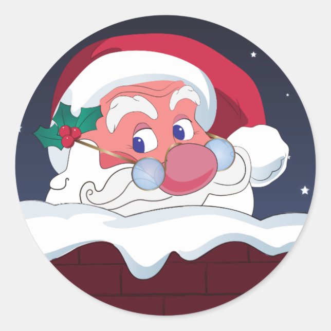 Weihnachtsaufkleber Runder Aufkleber (Vorderseite)